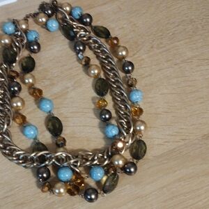 Elegant Multi-Strand Beaded Necklace